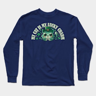 My Cat Is My Lucky Charm- St Patrick's Day Long Sleeve T-Shirt